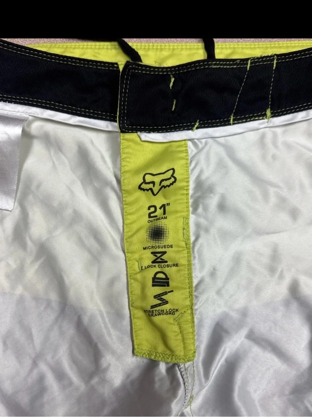 Fox Racing Men’s Neon Yellow and Dark Gray Boardshorts 33